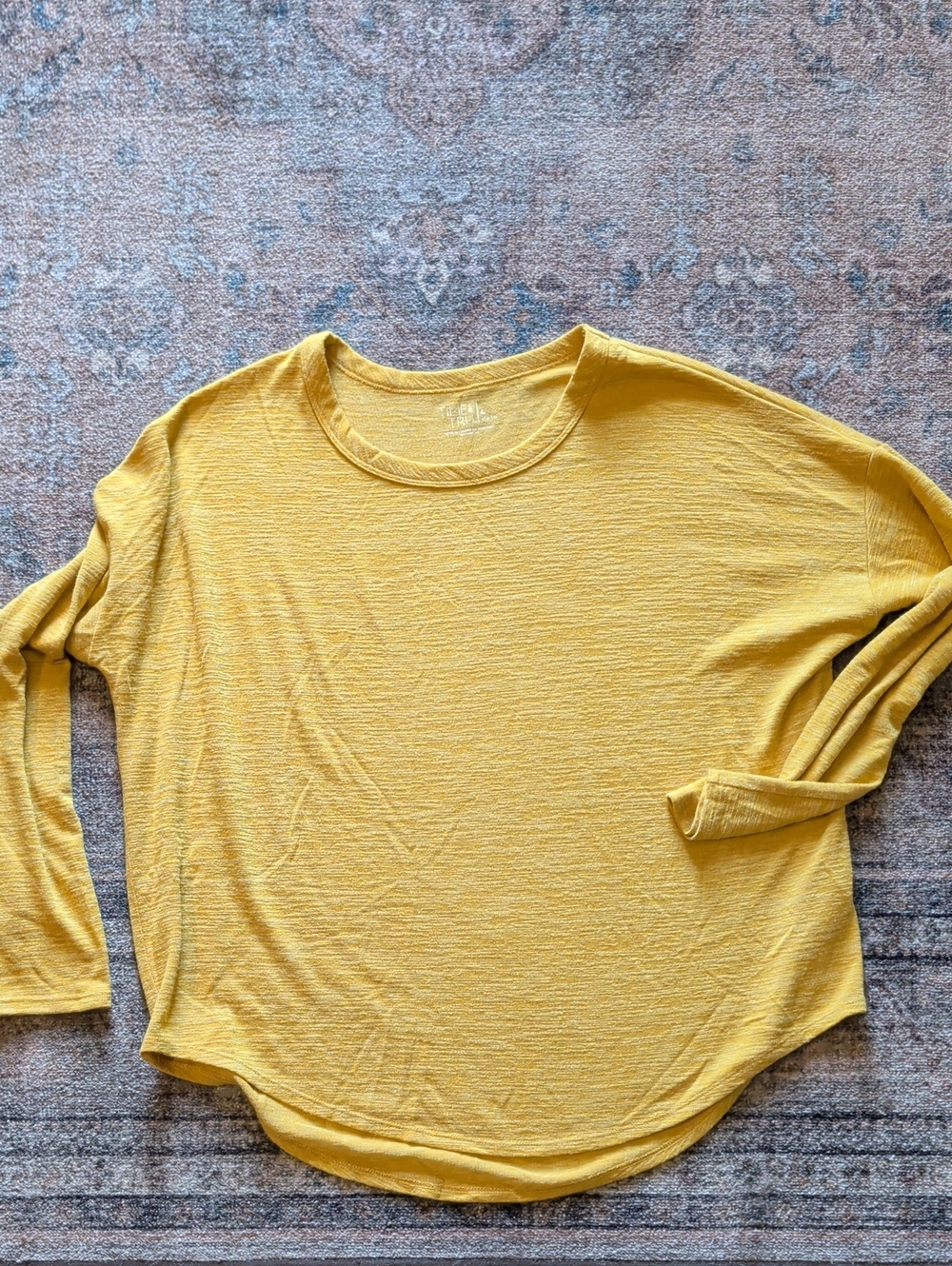 Time and Tru Mustard Yellow Long Sleeve Tee